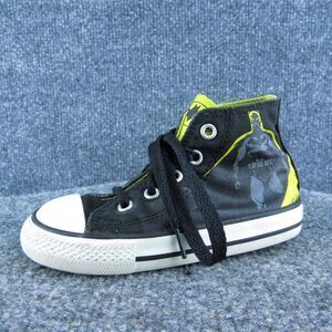 Converse Boys Sneaker Shoes Black Synthetic‎ Lace Up Size T 7 Medium